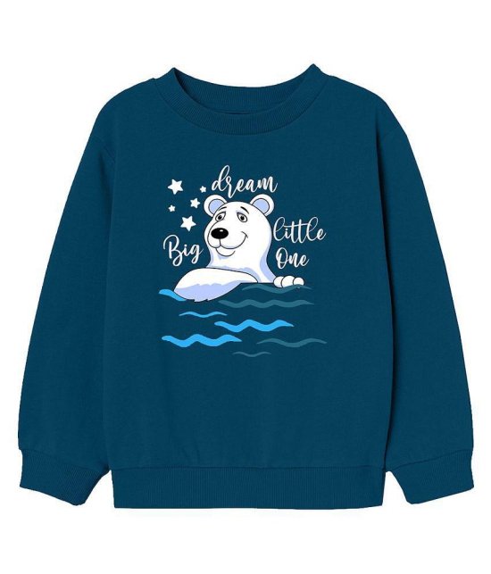 Naughty Ninos Girls Airforce Blue Printed Sweatshirts - None