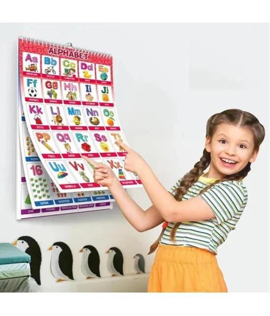 English Chart For Kids (17 Charts ) 37 x 48 cm - Children Spiral Wall Picture Chart