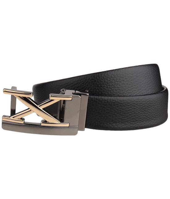 Zacharias - Black Leather Men's Casual Belt ( Pack of 1 ) - None