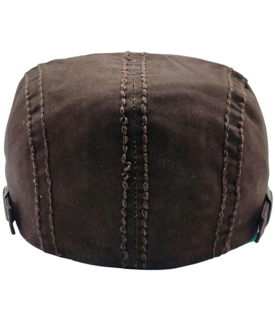 Zacharias Unisex Kids Cotton Beret Golf Cap jk-13 (Brown_1-4 Years) (Pack of 1) - None