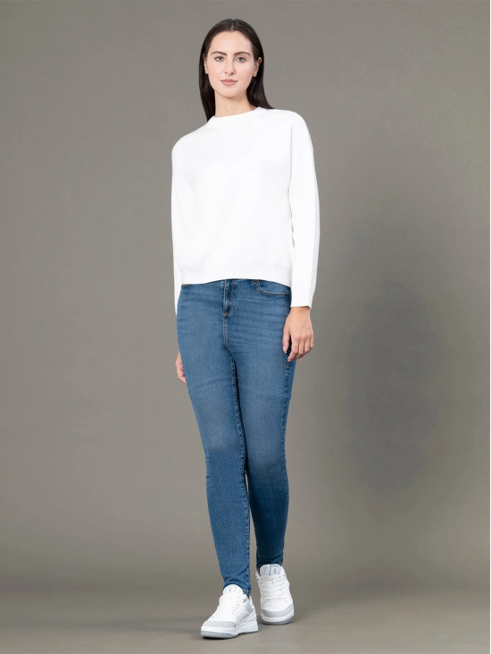 RedTape Round Neck Solid Sweater for Women |  Everyday Comfort