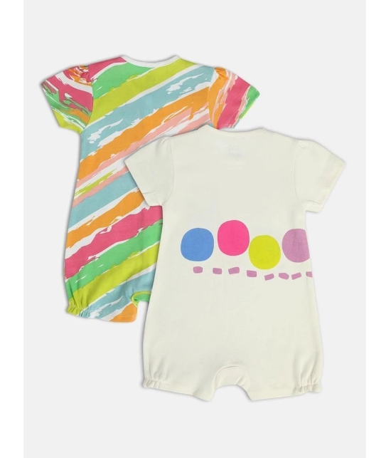 MINI KLUB Multi Color Cotton Rompers For Baby Girl ( Pack of 2 ) - None