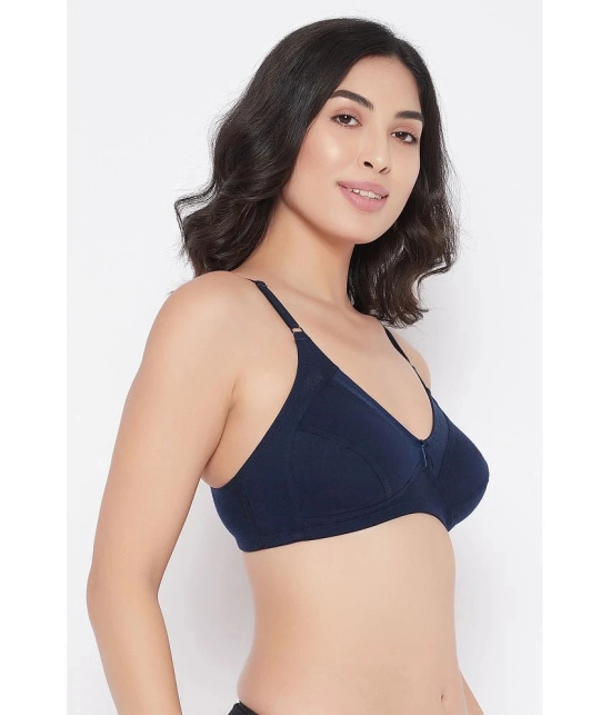 Clovia Pack of 1 100% Cotton Non Padded Womens Everyday Bra ( Blue ) - None