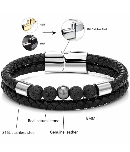 FASHION FRILL Black Bracelet ( Pack of 1 ) - None