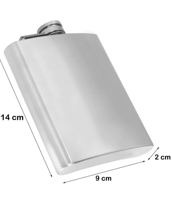 JMALL Steel Hip Flask - Silver