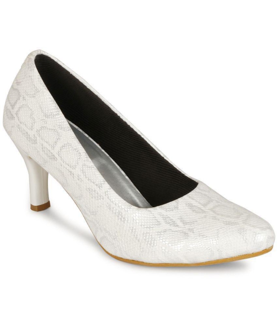 Saheb - White Womens Pumps Heels - None