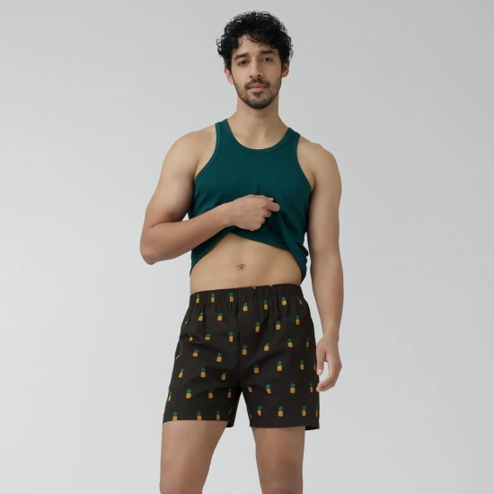 Remix Cotton Boxers Pineapple Black L