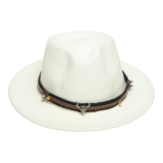 Chokore American Cowhead Fedora Hat (White)