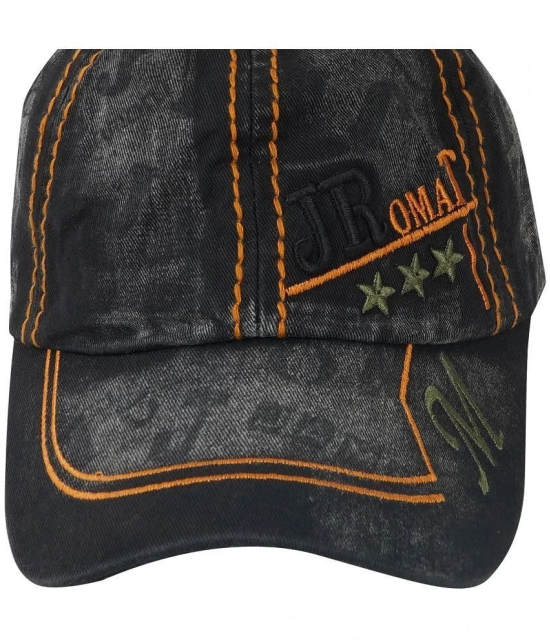 PENYAN Black Cotton Mens Cap ( Pack of 1 ) - Black