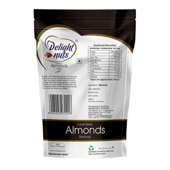 Delight Nuts California Almond Natural 200 Gms