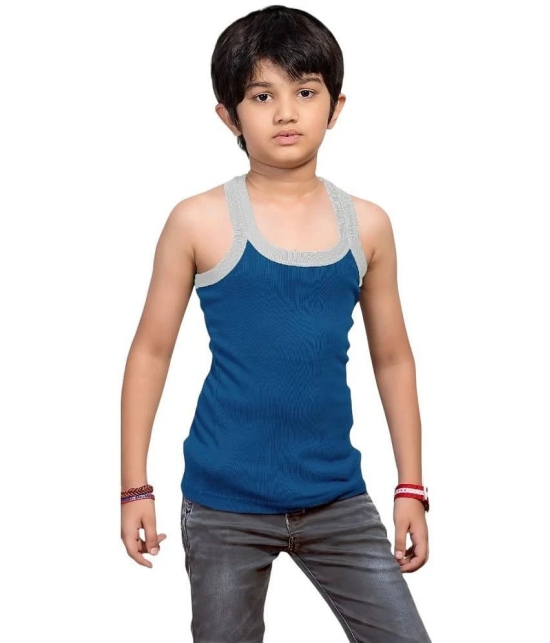 ICONIC ME Multi Color Cotton Solid Boys Vest ( Pack of 5 ) - None