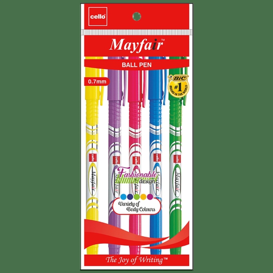 Cello Mayfair Ball Pen Blue, 5 Pcs