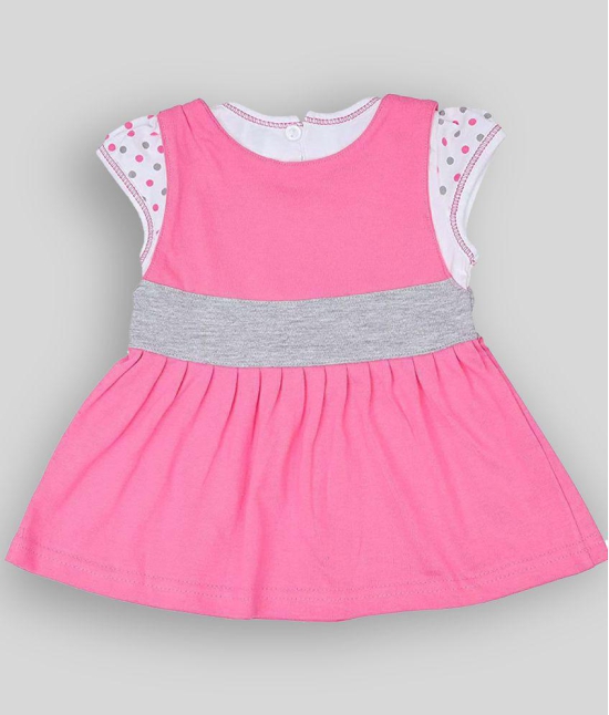 NammaBaby - Pink Cotton Blend Baby Girl Dresses ( Pack of 1 ) - None