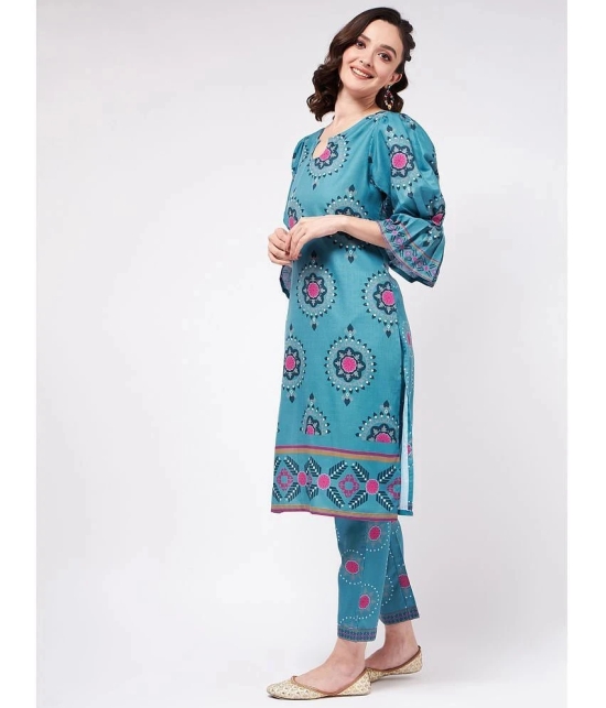 Pannkh Womens Digital Printed Stylish Kurta With Matching Pants - None