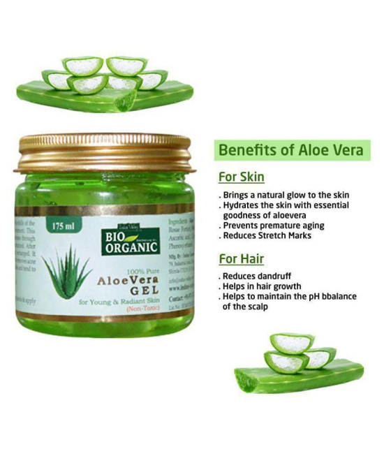 Indus Valley Bio Organic Aloevera Gel for Young Skin Moisturizer 350 ml Pack of 2