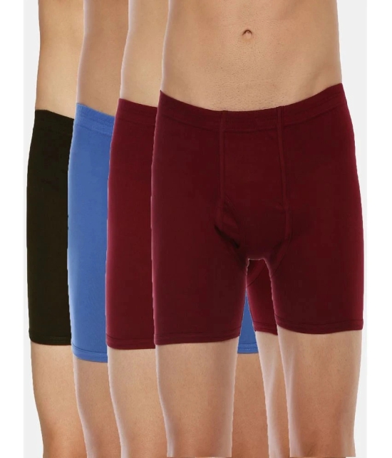 Dollar lehar Multicolor Combed Cotton Cotton Mens Trunks ( Pack of 4 ) - None