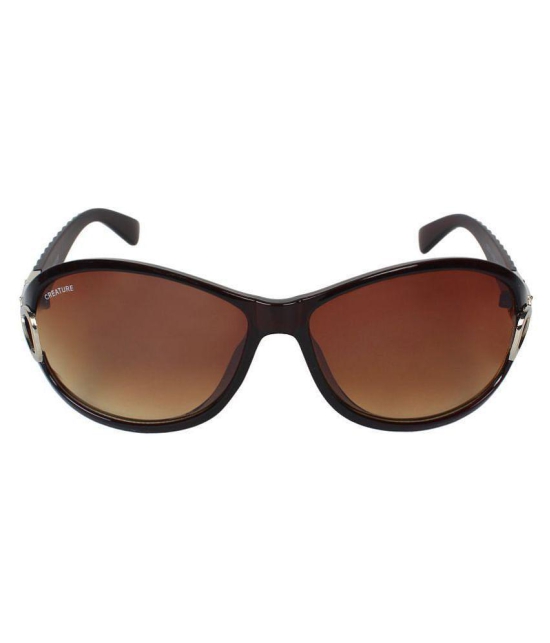 Creature Brown Cat Eye Sunglasses ( GAGA-103 ) - Medium