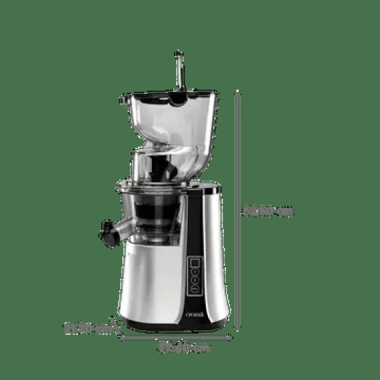 Croma 200 Watt Cold Press Slow Juicer (60 RPM, Non-Slip Feet, Silver)