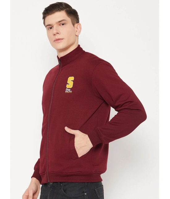 UBX Cotton Blend High Neck Mens Sweatshirt - Maroon ( Pack of 1 ) - None