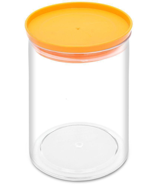 HomePro - Premium Excellent unbreakable airtight High quality transparent plastic storage container with air vent lid pack of 4, food-grade, Bpa-free, round, 1400ml Orange - Orange