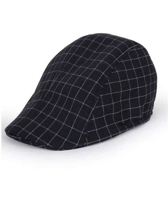 Zacharias Black Cotton Mens Cap ( Pack of 1 ) - Black