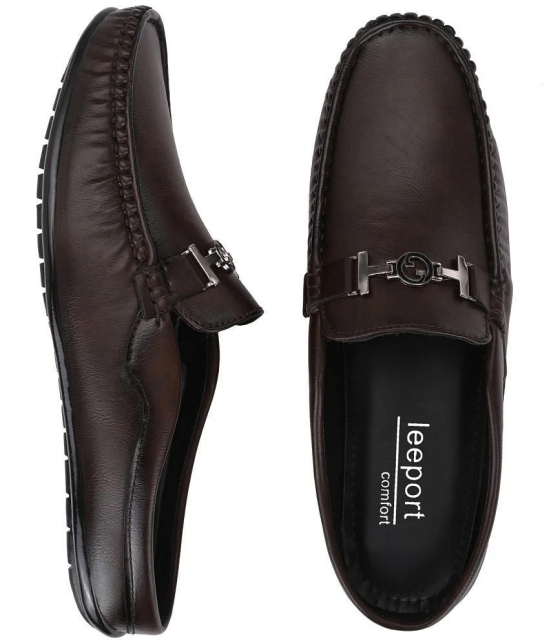 Leeport - Brown Mens Mules Shoes - None