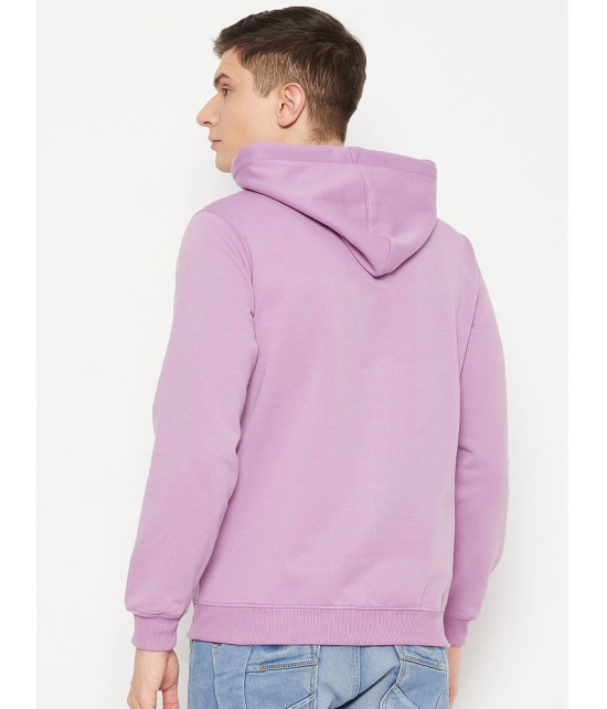 UBX Cotton Blend Hooded Mens Sweatshirt - Lavender ( Pack of 1 ) - None