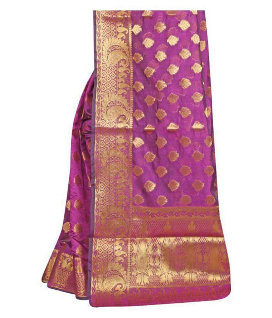 Gazal Fashions - Pink Silk Saree With Blouse Piece (Pack of 1)