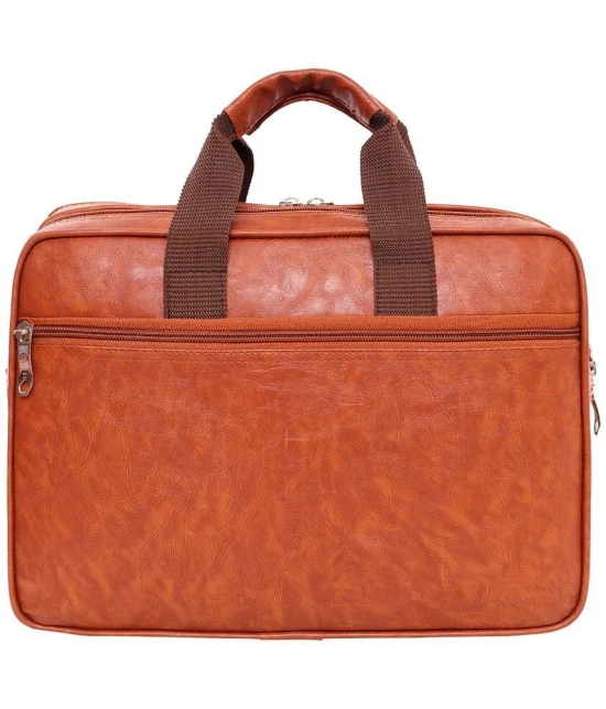 Raylan Brown Leather Office Bag - Brown