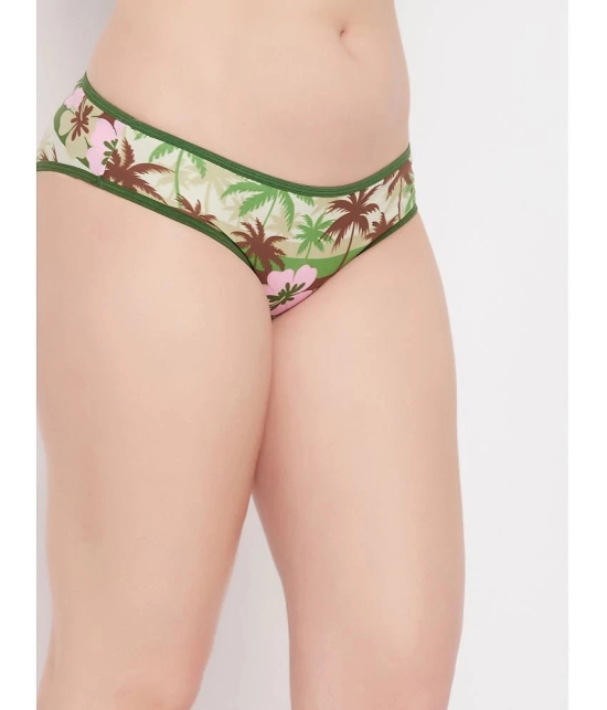 Clovia - Green Nylon Printed Womens Bikini ( Pack of 1 ) - None