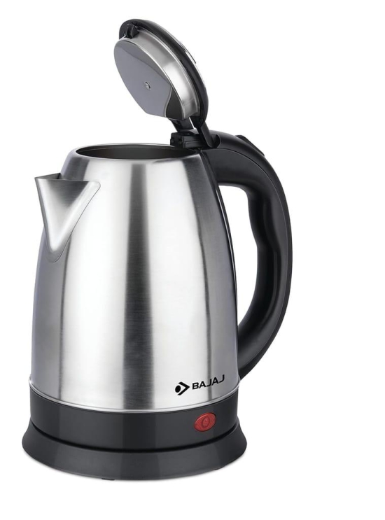 Bajaj KTX 1.8 Liter DLX Electric Kettle | 1500W Kettle with Stainless Steel Body | Cordless Operation | Auto Shut-Off Mechanism | 2-Year Warranty | Black |800 Watts