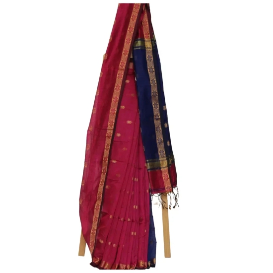 Tisser Maheshwari Cotton Silk saree with blouse piece