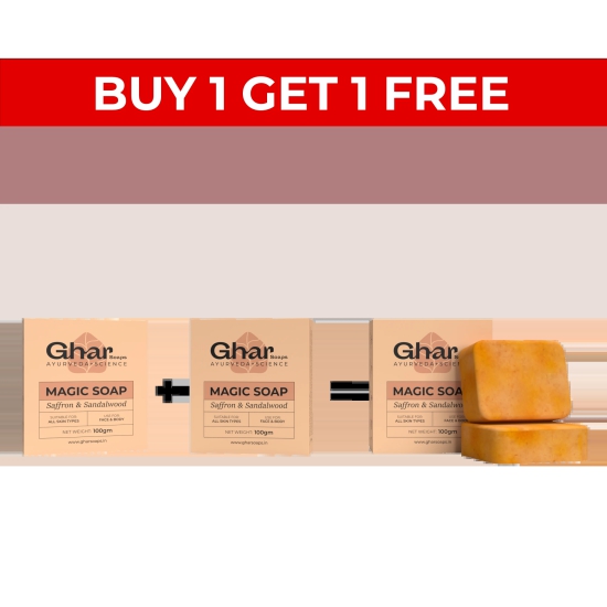 MAGIC SOAP ( SAFFRON AND SANDAL WOOD SOAP )-BUY 2 GET 2 FREE