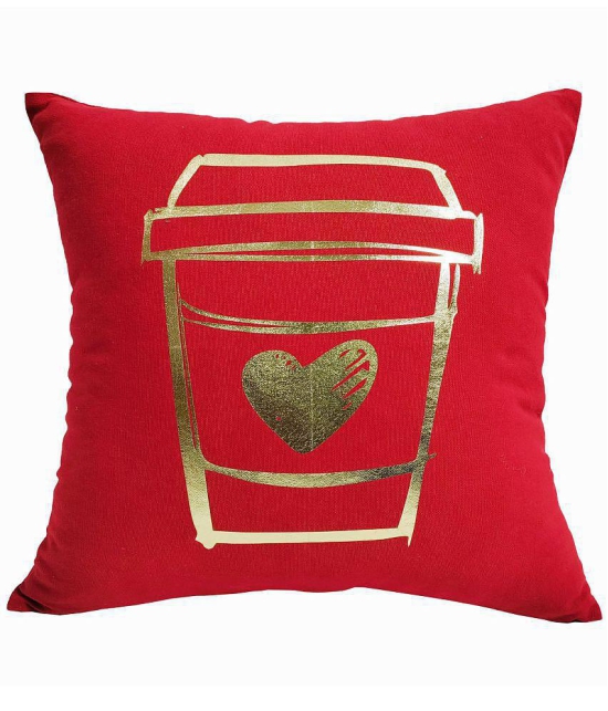 NUEVOSGHAR Single Red Cotton Filled Cushion