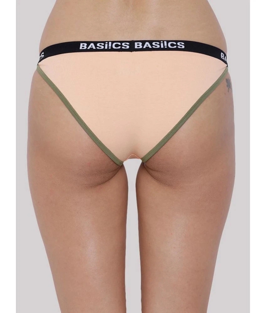 BASIICS By La Intimo - Beige BCPBR09 Cotton Lycra Solid Womens Bikini ( Pack of 1 ) - None