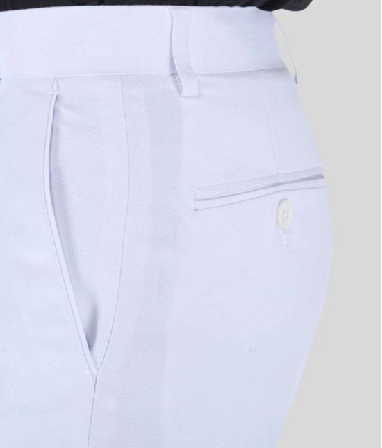 SREY - White Cotton Blend Slim Fit Mens Chinos (Pack of 2) - None