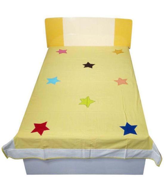 Hugs'n'Rugs Cotton Single Bedsheet - Yellow