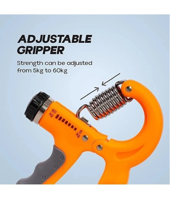 Hand Grip Strength Trainer with Counter, Hand Grip Strengthener with Counter, Adjustable Resistance Non-Slip Gripper, Perfect for Athletes & Hand Exercising (Orange) Pack of 1Pack of 1 - Ora