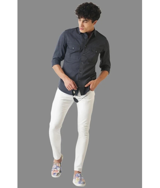 x20 - White Denim Skinny Fit Mens Jeans ( Pack of 1 ) - None