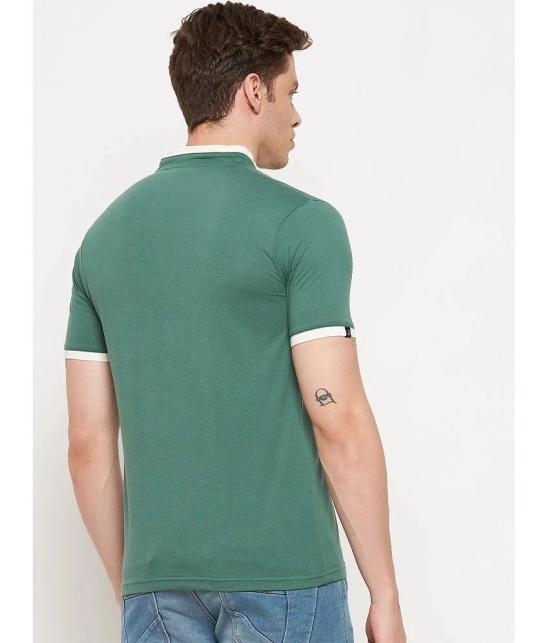 Lycos Cotton Blend Regular Fit Solid Half Sleeves Mens T-Shirt - Green ( Pack of 1 ) - None