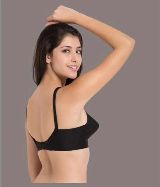 Zourt - Black Cotton Non Padded Womens Everyday Bra ( Pack of 1 ) - None