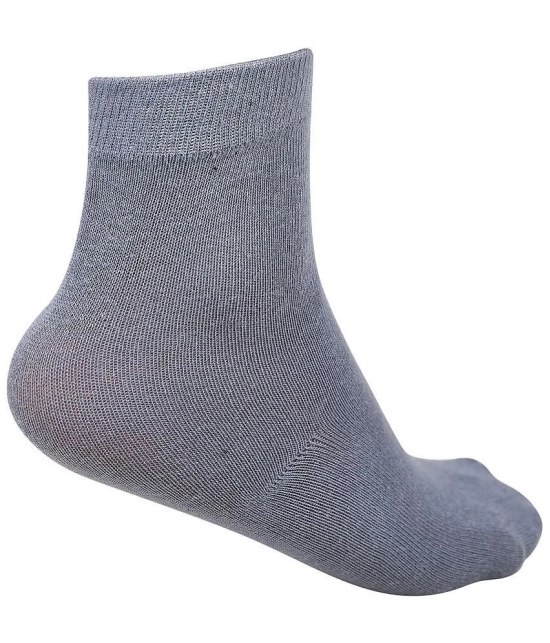 Dollar - Grey Cotton Boys Ankle Length Socks ( Pack of 3 ) - 7-8Years