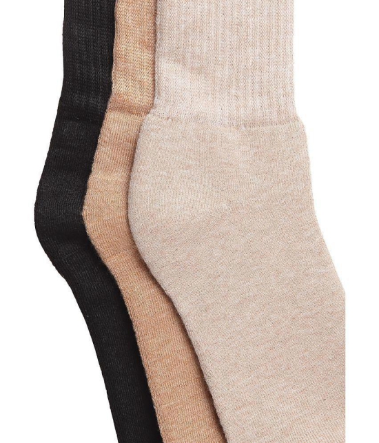 Texlon - Multicolor Terry Women''s Thumb Socks ( Pack of 3 ) - None