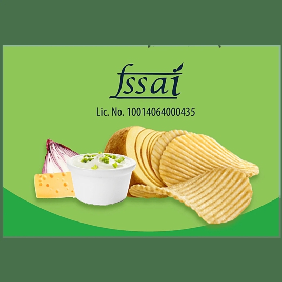 Lays Potato Chips - American Style Cream & Onion Flavour, Crunchy Snacks, 157 G