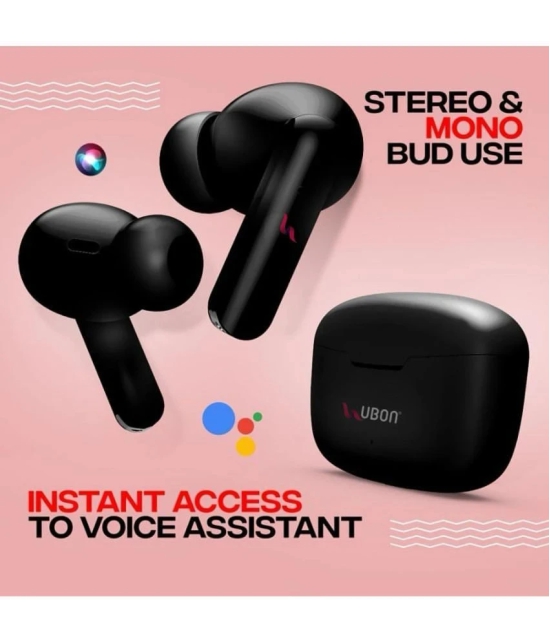 UBON J4 EARBUDS Bluetooth True Wireless (TWS) In Ear 32 Hours Playback Active Noise cancellation IPX4(Splash & Sweat Proof) Black