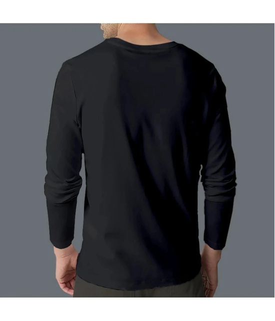 Supersquad Cotton Regular Fit Solid Full Sleeves Mens T-Shirt - Black ( Pack of 1 ) - None