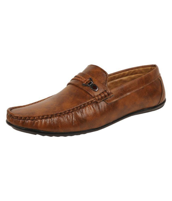 SHOES KINGDOM Tan Loafers - 12