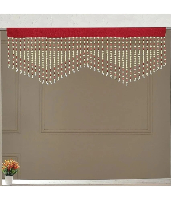 Smart Traders Single Door Beaded String Curtain - Red