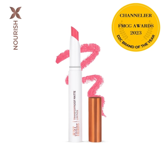 Transferproof Matte Lipstick with Shea Butter and Vitamin E JHTP-08 Foxy Pink