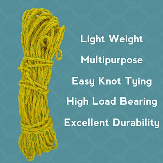 Hazel Nylon Rope - Strong & Durable, Thickness 5 Mm, 70 Metre, Assorted, 1 Pc